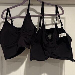 Two Women's Black Pumping Bras
